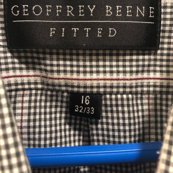 Geoffrey Beene Men’s Size 16 32/34 Fitted Shirt - Picture 2 of 6